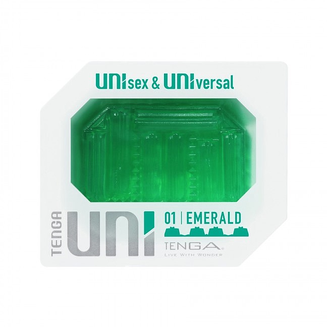 Мастурбатор-масажер Tenga UNI Emerald, унісекс.