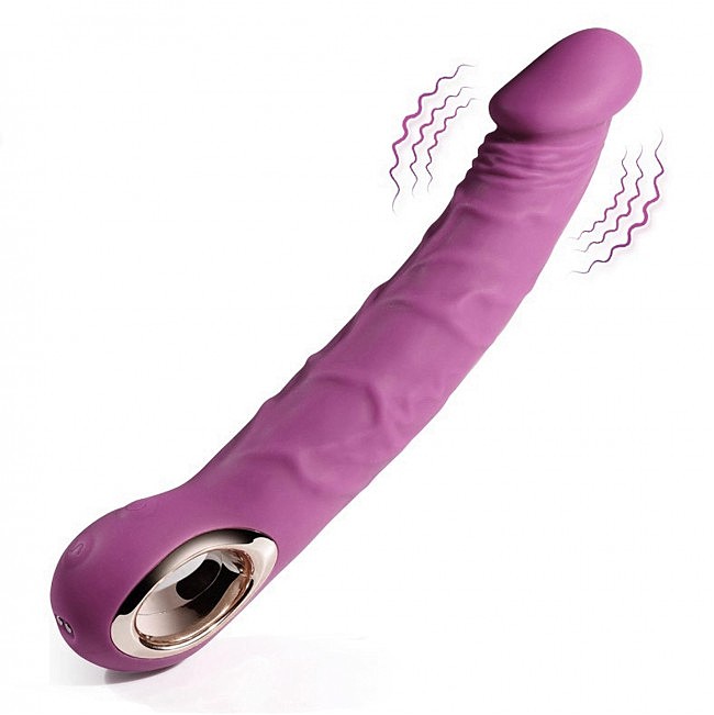 Вібратор реалістичний Boss Realistic Vibrator Purple, рукоятка-кільце, 22,3 х 3,4 см