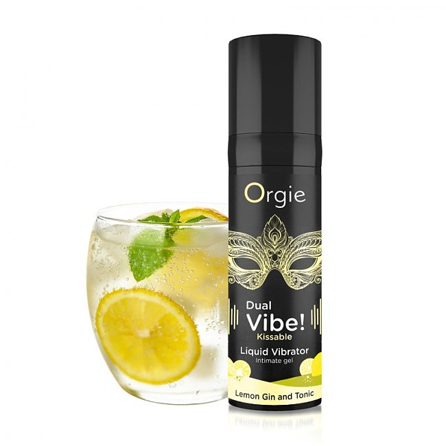 Рідкий вібратор коктейль лимонний Джин-тонік DUAL VIBE!, 15 мл Orgie (Бразилія-Португалія)
