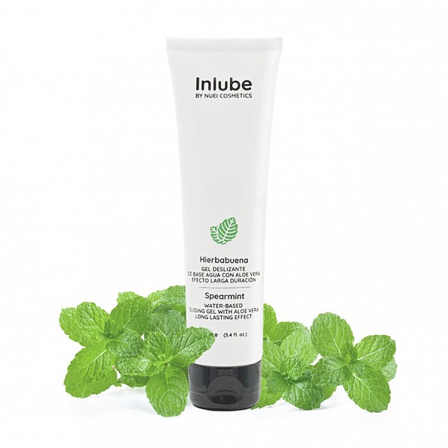 Смачний гелевий лубрикант на водній основі INLUBE Nuei, 100 мл (м'ята)