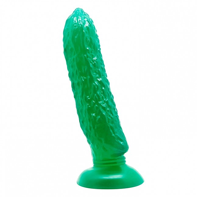 Нереалістичний дилдо на присосці BAILE passionate FRUIT Suction base Green, 17 х 3,5 см