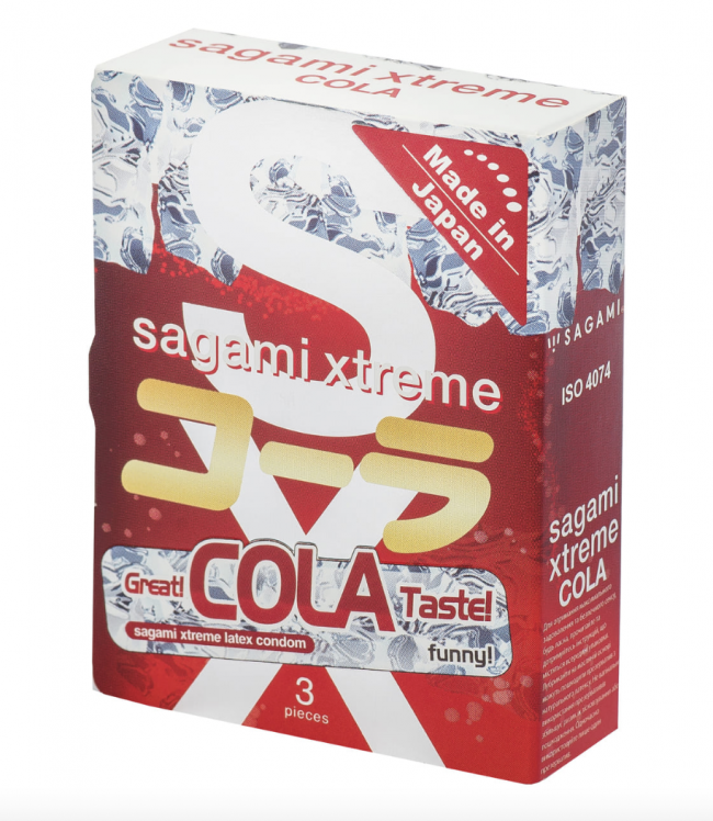 Супертонкі латексні презервативи Sagami Xtreme Cola flavor 3 шт