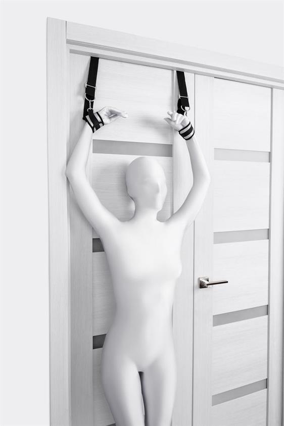 Фіксатори для рук на двері Anonymo hand clamps, чорнo-сріблясті