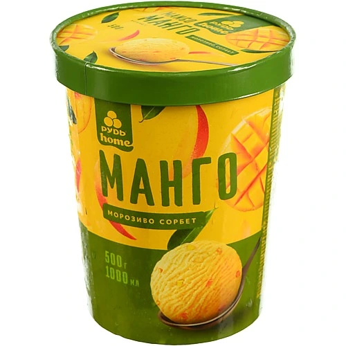 Морозиво Imperium Рудь 500г манго у відрі сорбет