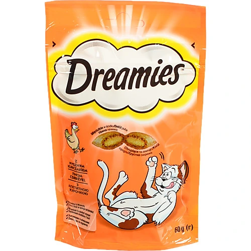 Ласощі для котів Dreamies з куркою 60г