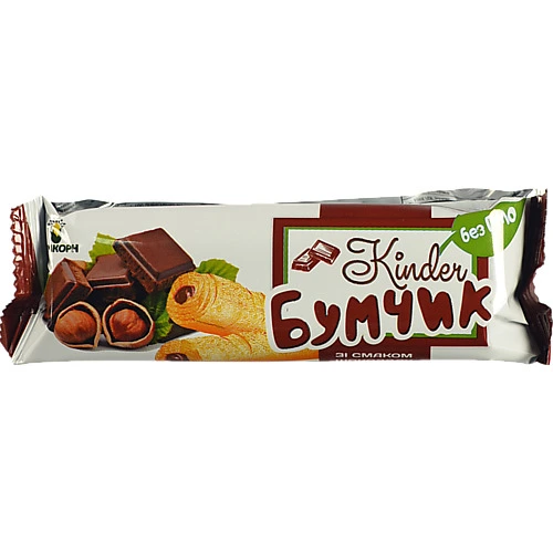 Трубочки Kinder Бумчик 16г кукурудзяні шоколад горіхи