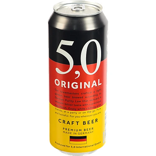 Пиво 5.0 0.5л 5 original craft світле з.б