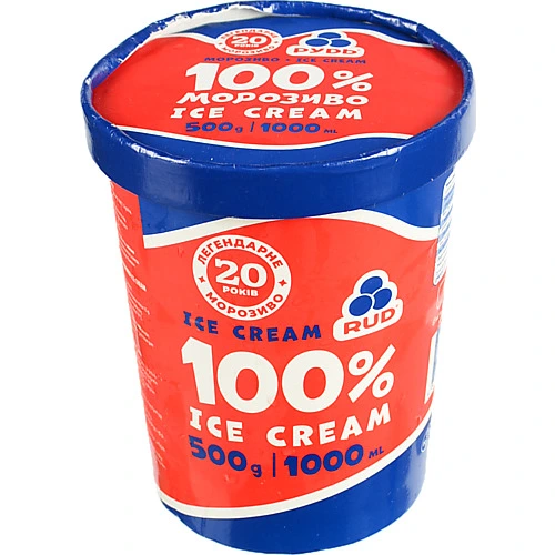 Морозиво 100% Рудь відро 500г