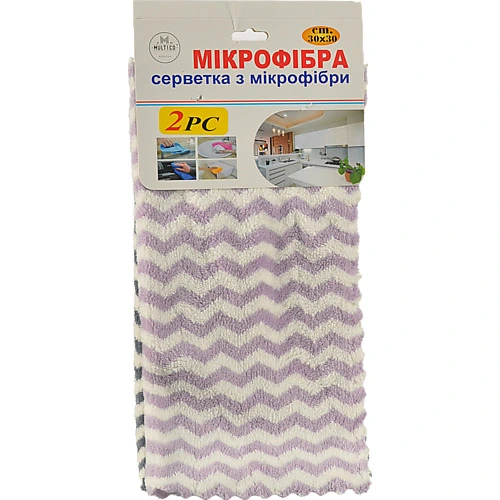 Набір серветок із мікрофібри 30х30 см, 2 шт., тип 5