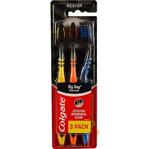 Зубна щiтка Колгейт 21 зиг-заг з деревним вугiллям