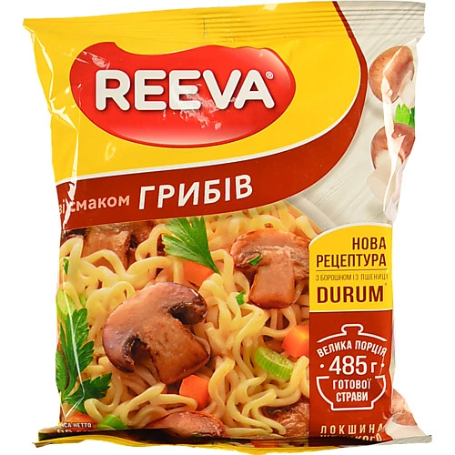 Локшина швидкого приготування зі смаком грибів Reeva 85г