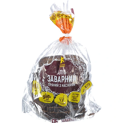 Одеський коровай Нарізний пшенично-житній хліб з насінням 450г