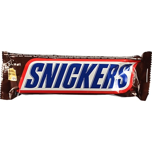 Шоколадний батончик Snickers з арахісом у молочному шоколаді, 50 г