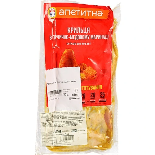 Курячі крильця в гірчично-медовому маринаді