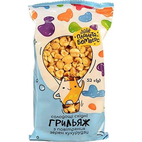 Грильяж Планета Бомверс 52г кукурудзяний