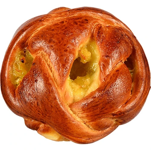 Булочка здобна кошик з яблуком, 110 г, власна пекарня