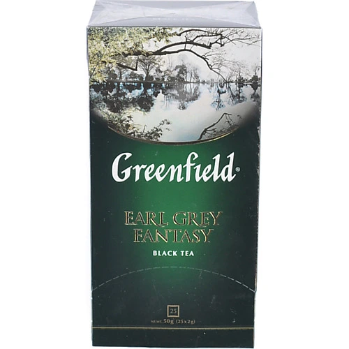 Чай чорний Earl Grey Fantasy Greenfield к/у 25х2г