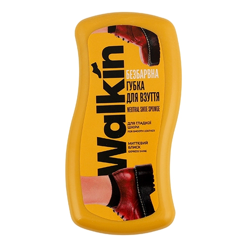 Губка для взуття із гладкої шкіри безбарвна Walkin 1шт