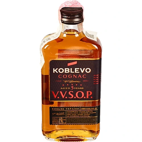 Коньяк України Коблево 5 зірок V.V.S.O.P. 40% 0,25л