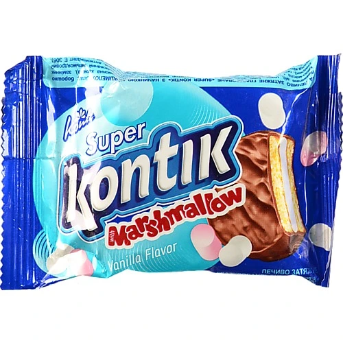 Печиво маршмеллоу зі смаком ванілі Super Kontik Кonti м/у 30г