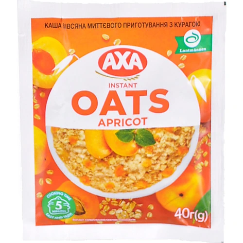 Каша вівсяна миттєвого приготування Apricot Axa м/у 40г