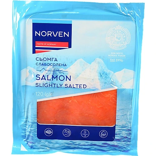 Сьомга нарізка Norven слабосолена 120г