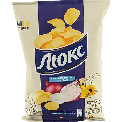 Чіпси Люкс 125г сметана та цибуля