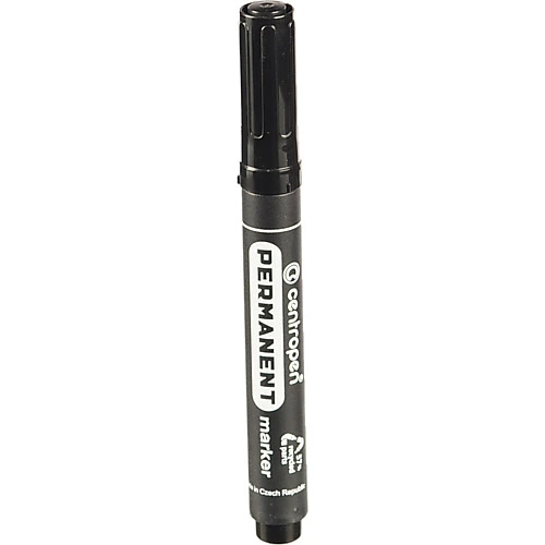 Маркер Centropen 2.5мм permanent чорний 8566