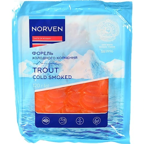Філе форелі Norven 120г вакуумна упаковка