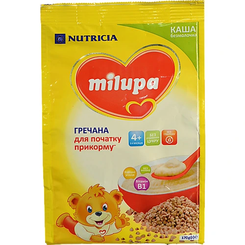 Каша Мілупа 170г гречана безмолочна