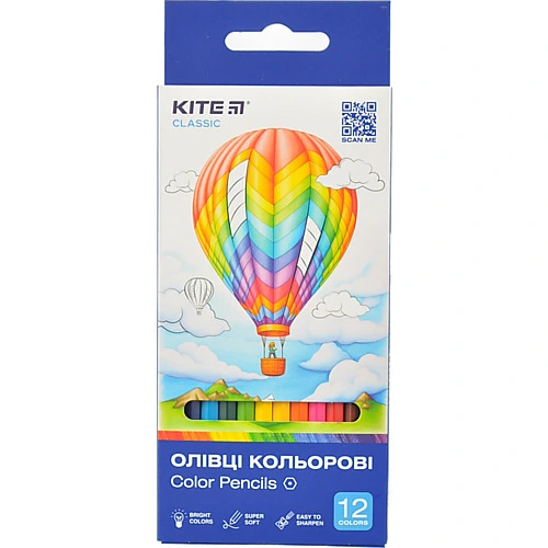 Олівці кольорові Kite Classic 12 кол
