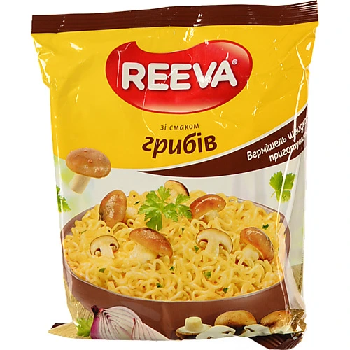 Вермішель швидкого приготування зі смаком грибів Reeva 60г
