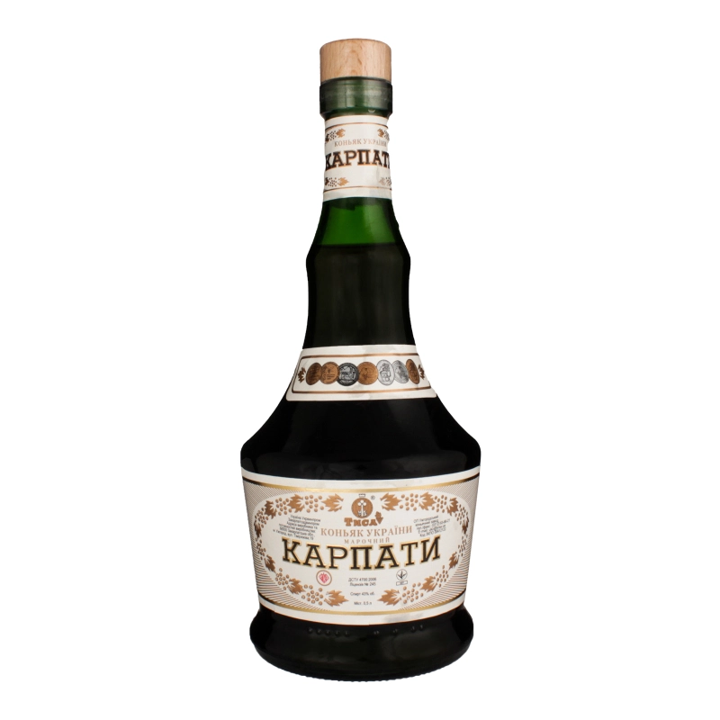 Коньяк Тиса Карпати марочний 43% 0.5л