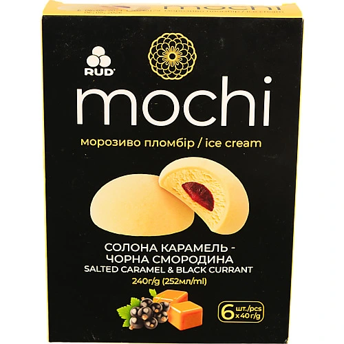 Десерт морозиво Рудь 6х40г mochi смород.сол.карам