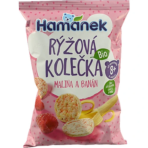 Хлібці Hamanek 35г рисові полуниця яблуко органік