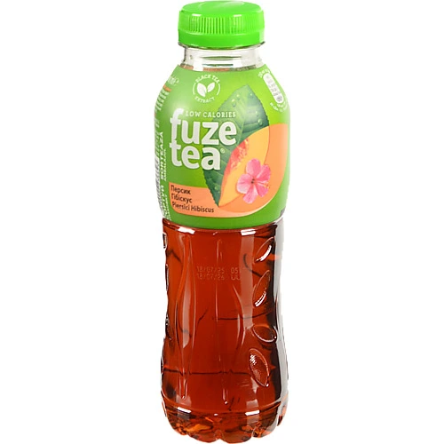 Чай холодний Fuzetea 0.5л чорний персик гібіскус