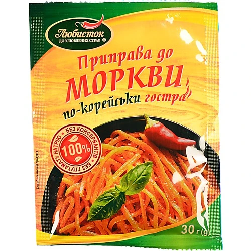 Приправа до моркви по-корейськи гостра Любисток 30г
