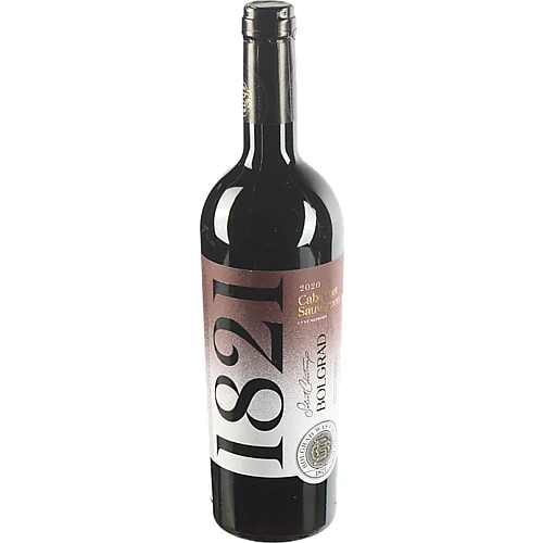 Вино 0.75л 12.5-13.5% червоне сухе Cabernet Sauvignon 1821 Bolgrad