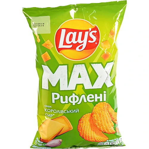 Чипси картопляні Королівський сир Рифлені Max Lay's м/у 95г