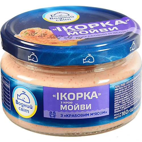 Продукт Водний світ 160г з ікрою мойви і крабовим м`ясом