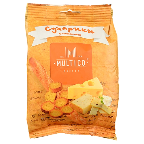 Сухарики Multico 70г пшеничні багет сир