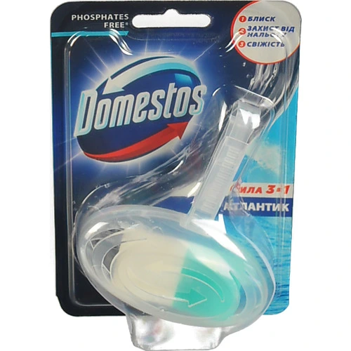Блок для унітазу гігієнічний Атлантік Сила 3в1 Domestos 35г
