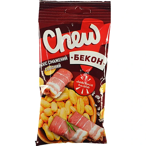 Арахіс [Chewk смажений солоний зі смаком [Беконk, 60 г