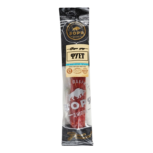 Ковбаса Зоря Дніпра Фует сиров'ялена, вищий ґатунок, порційна