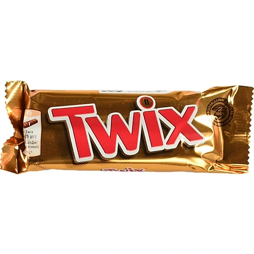 Печиво Twix пісочне з карамеллю, вкрите молочним шоколадом, 50 г (2х25 г)