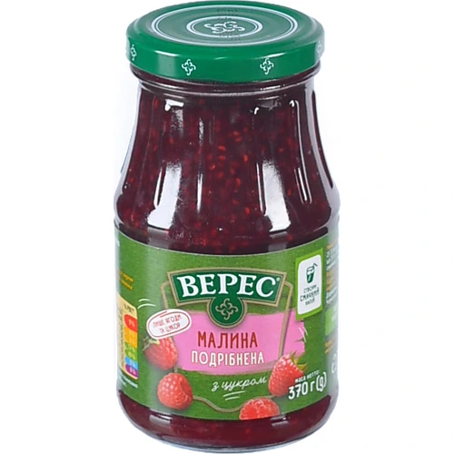 Малина подрібнена з цукром Верес 370г
