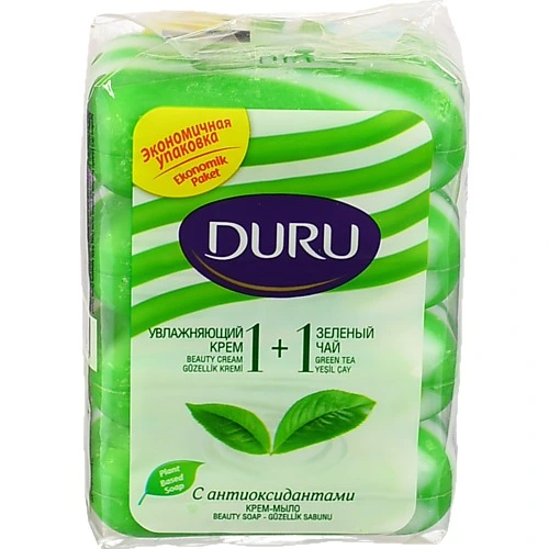 Мило туалетне з екстрактом зеленого чаю та зволожуючим кремом Duru 4х80г