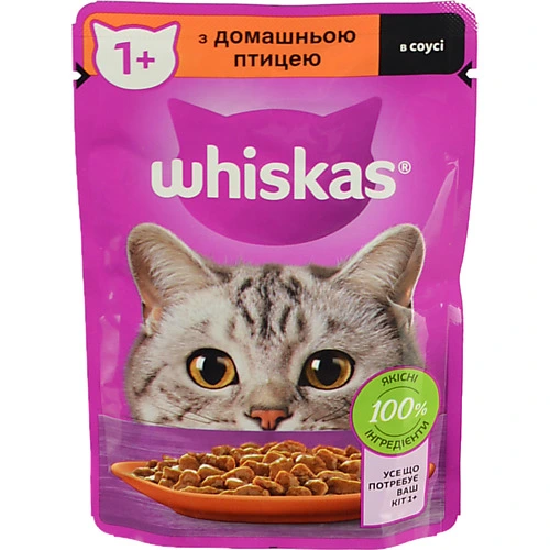 Корм Віскас 85г домашня птиця в соусі