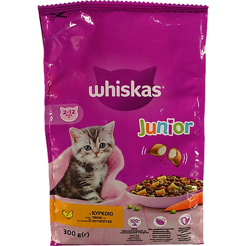 Корм сухий для кошенят з куркою Whiskas 300г
