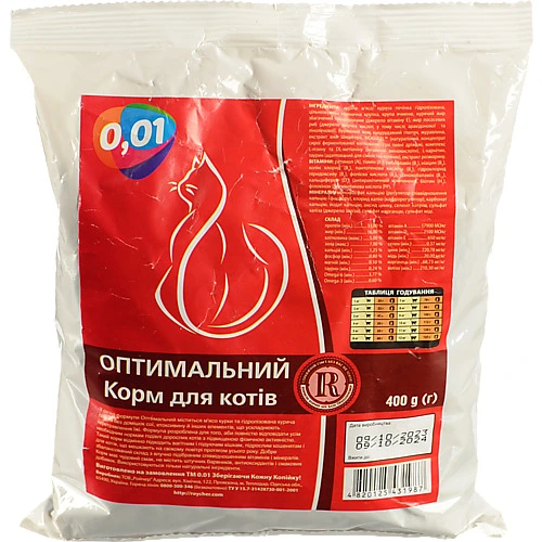 Корм для котів 0.01 400г Оптимальний